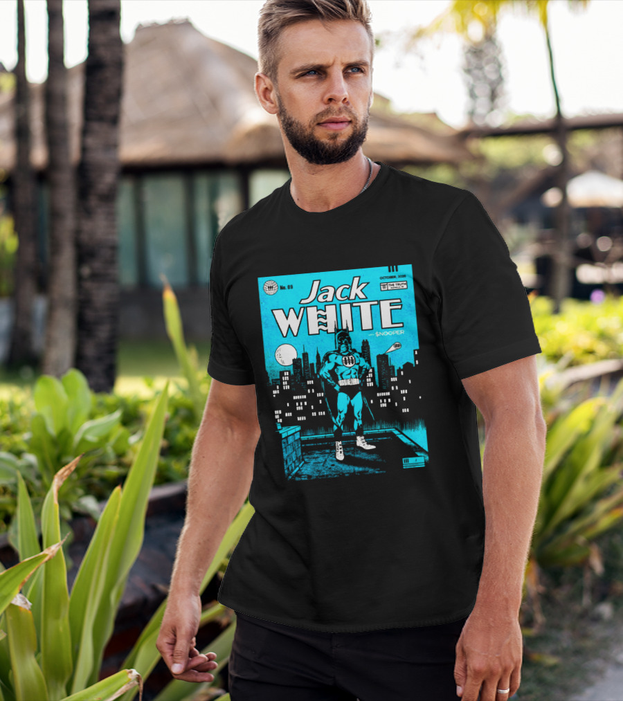 Jack White With Snooper Nashville TN 2026 Night 1 Live At The Truth October 9 Superhero Cityscape T-Shirt