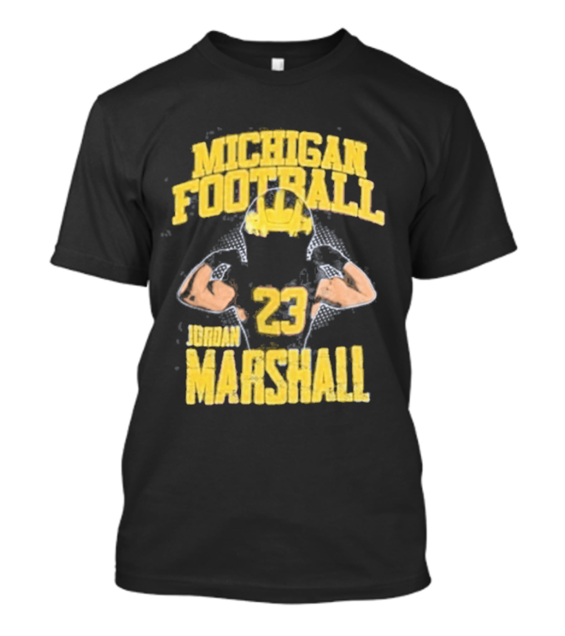 Jordan Marshall 23 Michigan Football Wolverines NIL Player T-Shirt