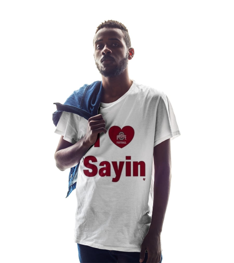 Ohio State Buckeyes I Heart Football Sayin T-Shirt