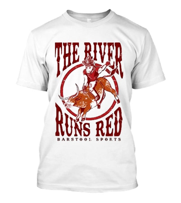 The River Runs Red Barstool Sports Oklahoma Sooners Beat Texas Longhorns 2026 T-Shirt