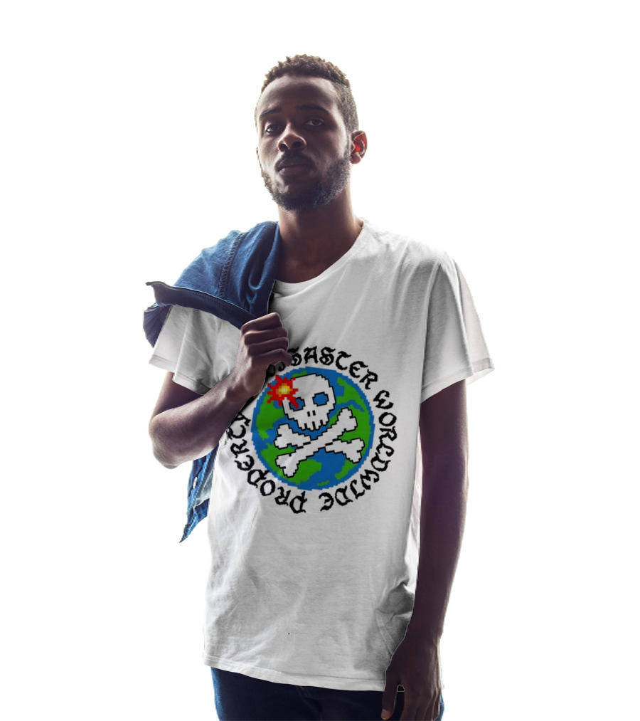 Skull And Crossbones Earth Property Of Disaster Worldwide T-Shirt