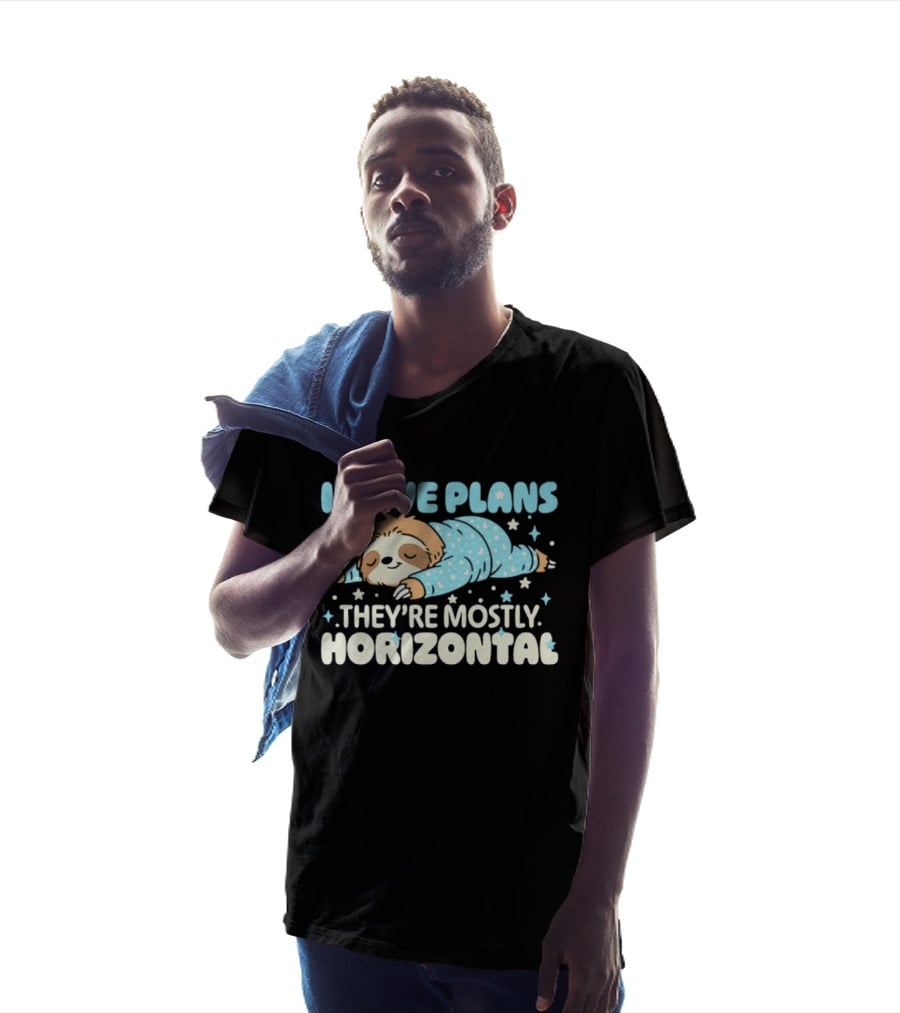 I Have Plans Sloth They're Mostly Horizontal Pajamas And Stars T-Shirt