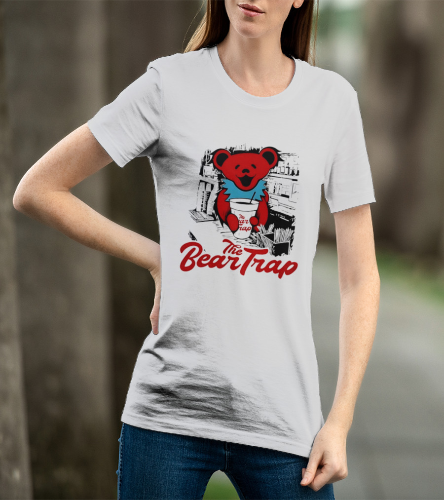 The Bear Trap Grateful Dead Dancing Bear Vintage Barista Vibes T-Shirt