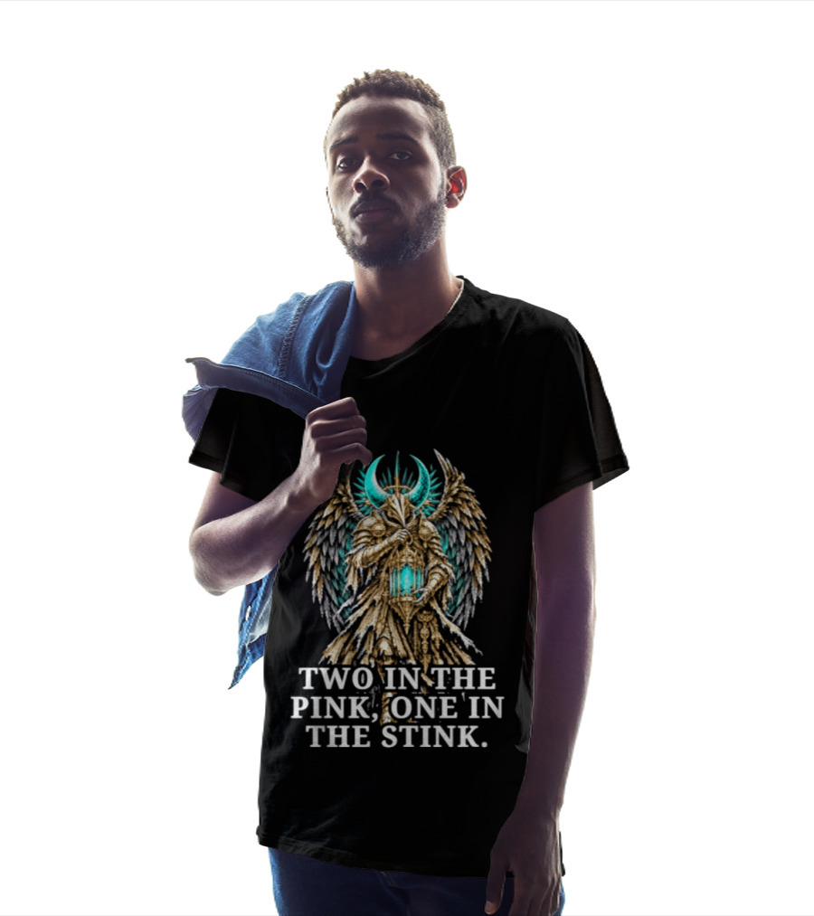 Wylder Two In The Pink One In The Stink Angel Warrior With Blue Axe T-Shirt