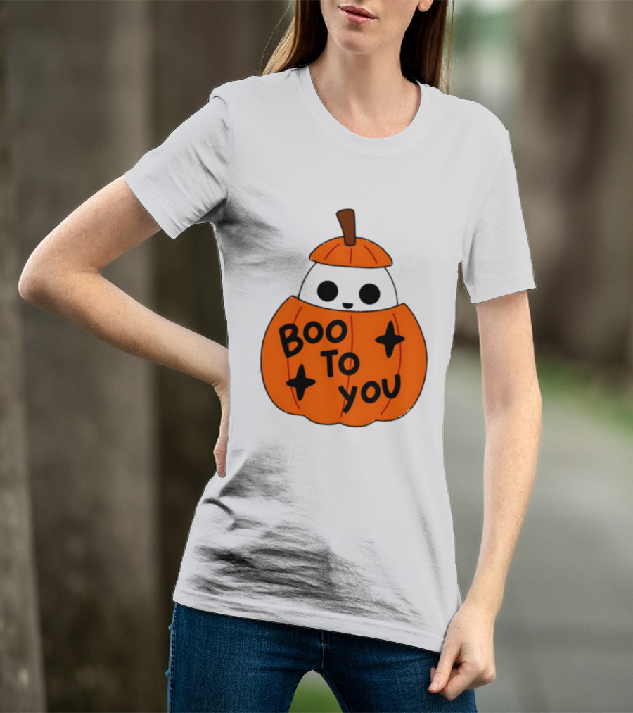 Boo To You 2026 Halloween Ghost In Pumpkin T-Shirt
