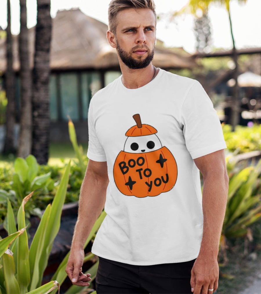 Boo To You 2026 Halloween Ghost In Pumpkin T-Shirt