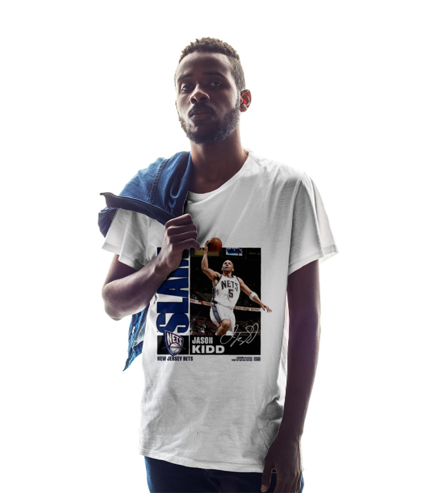 Jason Kidd SLAM New Jersey Nets Five Time First Team All NBA T-Shirt