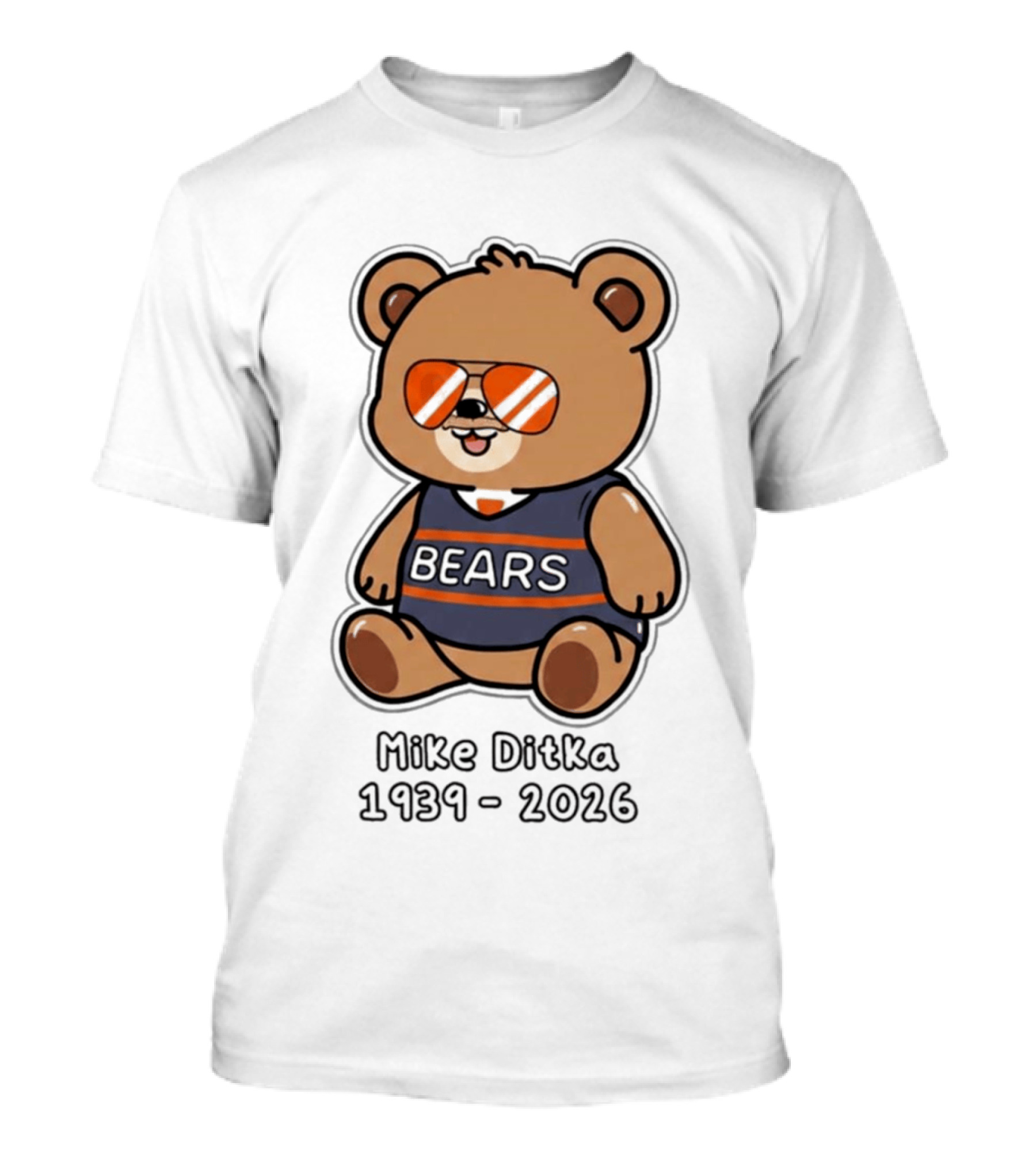 Mike Ditka 1939 2026 Bears Teddy Bear Memorial T-Shirt