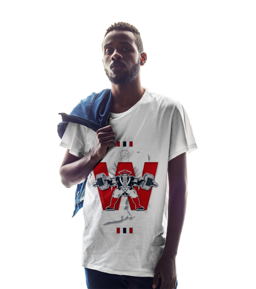 NE Patriots Weightlifting Strong Victory T-Shirt