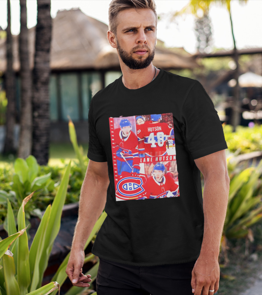 Montreal Canadiens Lane Hutson 48 All For One Moment T-Shirt