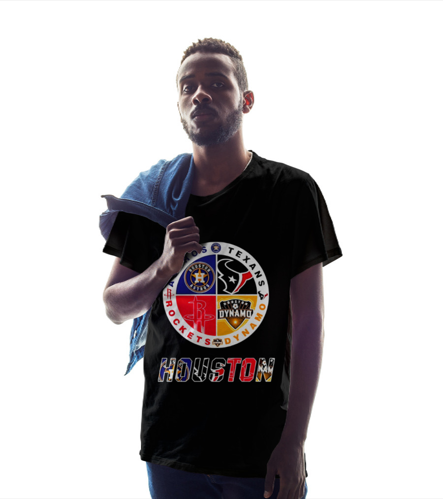 Houston Astros Texans Rockets Dynamo Sports Teams Fan Collection T-Shirt