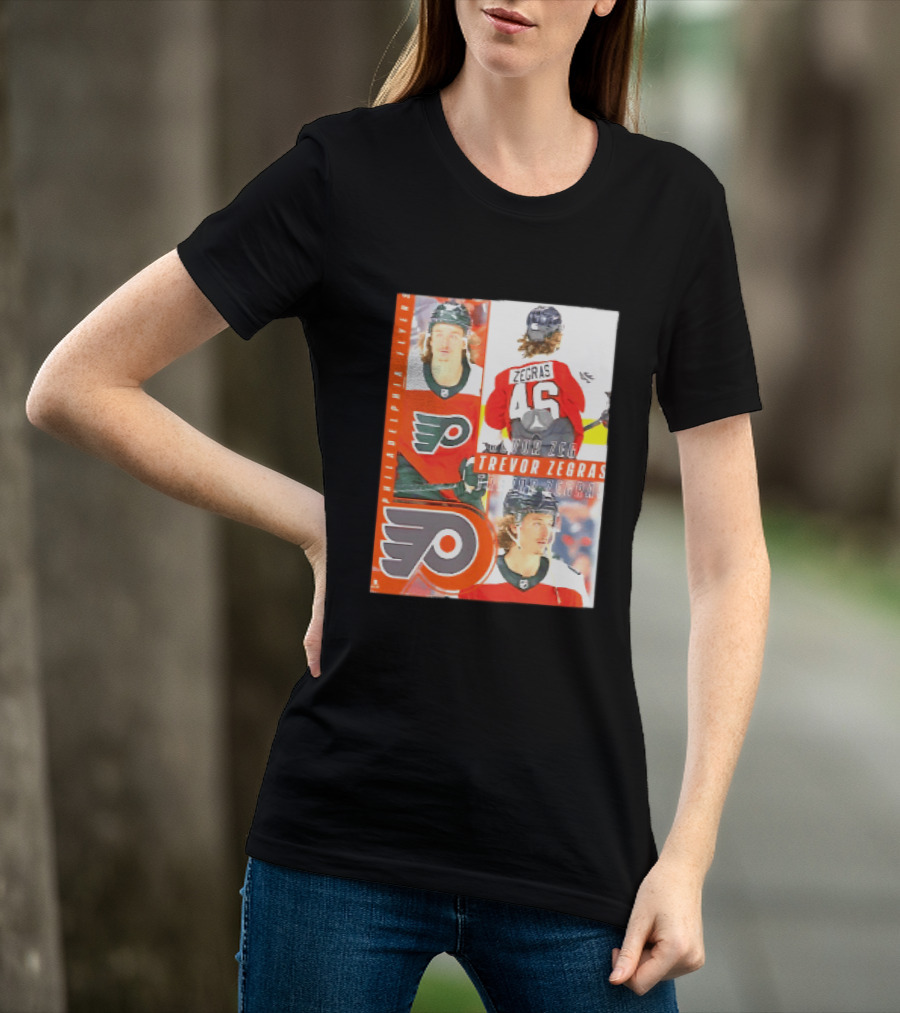 Philadelphia Flyers Trevor Zegras 46 Hockey Moment T-Shirt