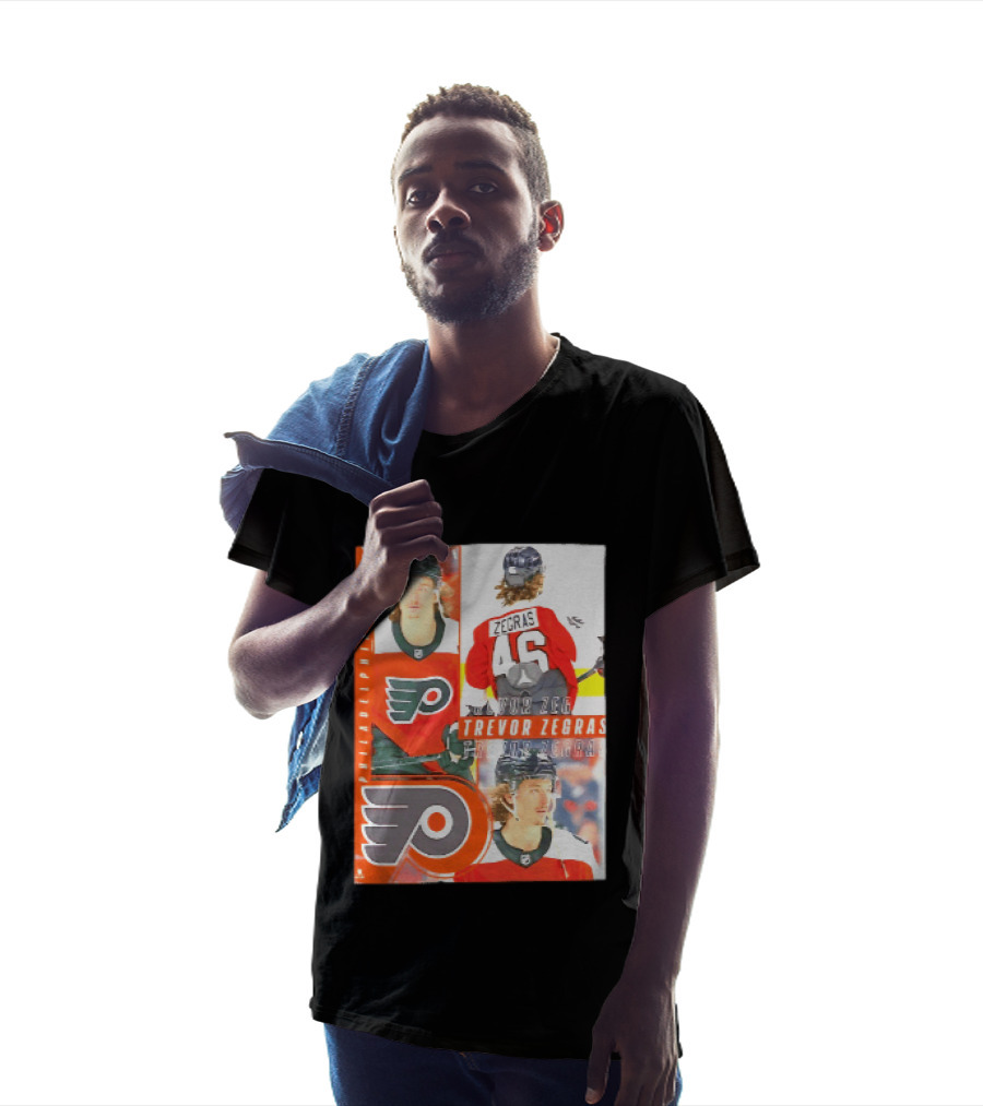 Philadelphia Flyers Trevor Zegras 46 Hockey Moment T-Shirt