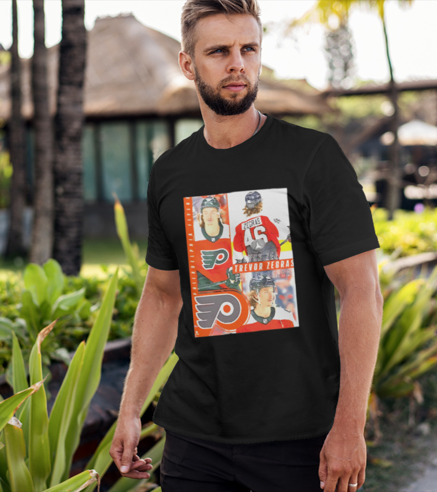 Philadelphia Flyers Trevor Zegras 46 Hockey Moment T-Shirt