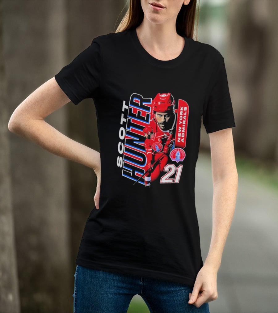 Scott Hunter New York Admirals 21 Hockey Team Player T-Shirt