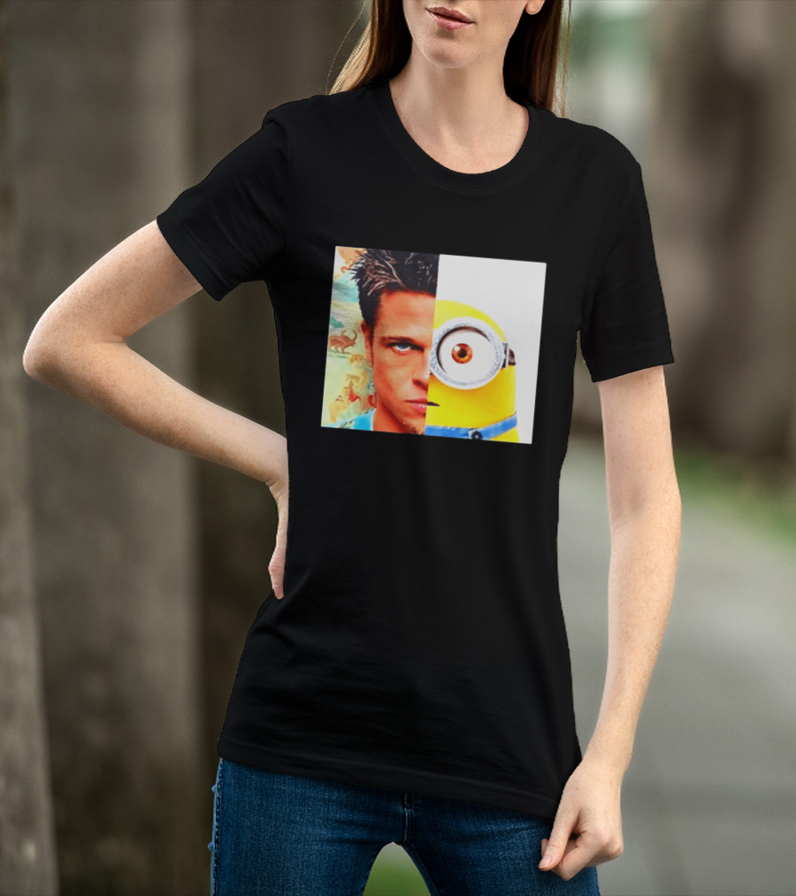 Tyler Durden Minions Split Face Mashup T-Shirt