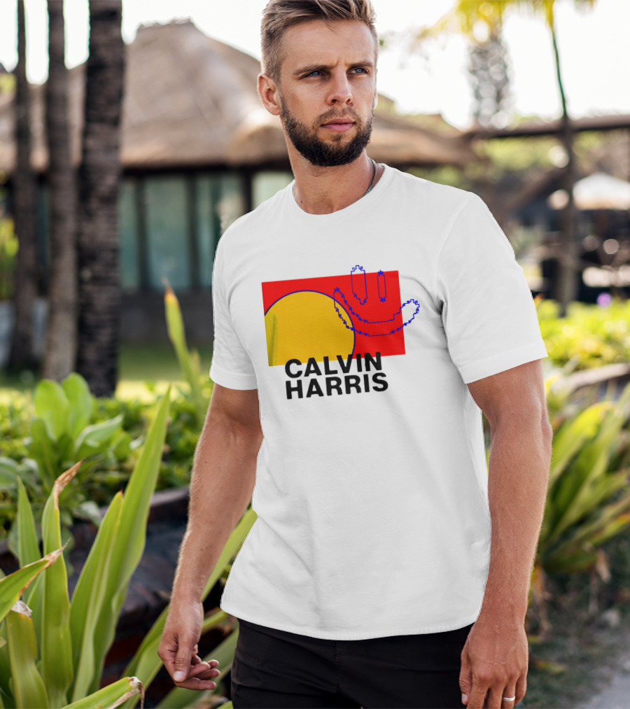 Calvin Harris North America 2027 Tour Dates Pixel T-Shirt