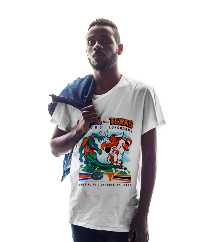 Florida Gators Vs Texas Longhorns Austin TX October 17 2026 Football Matchup T-Shirt