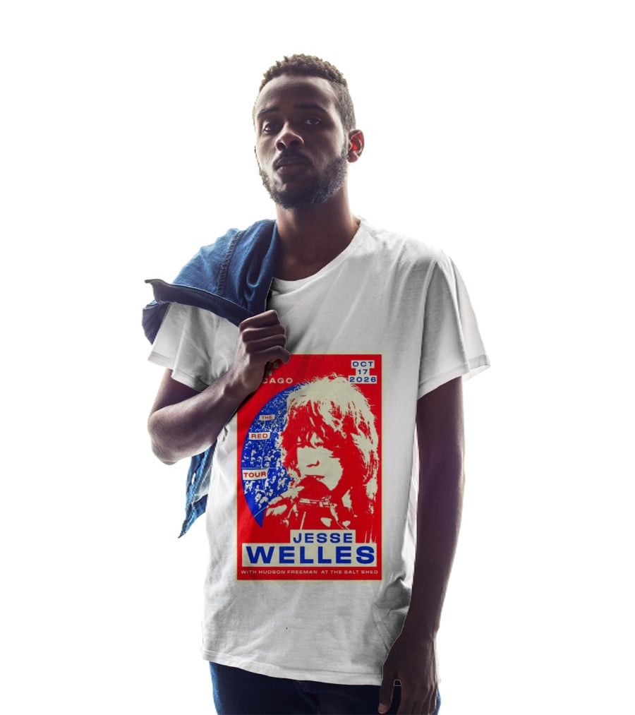 Live In Chicago Jesse Welles The Red Tour Oct 17 2026 With Hudson Freeman At The Salt Shed T-Shirt