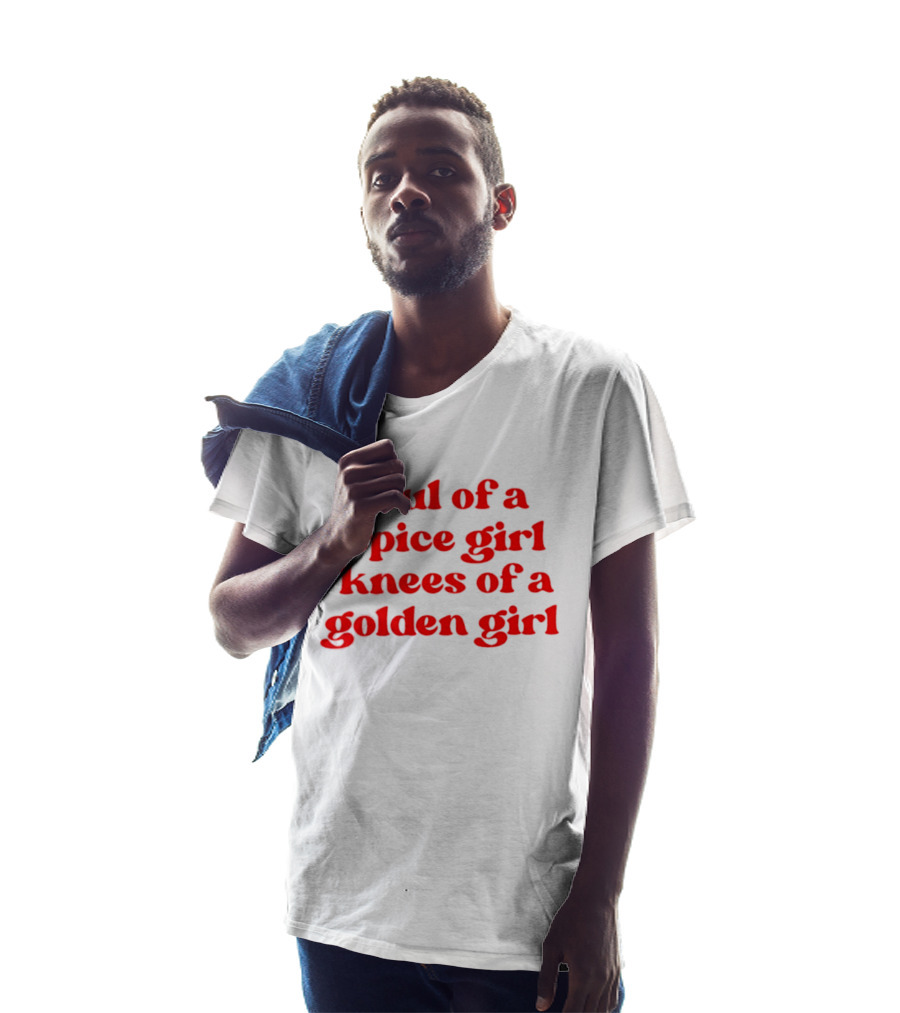 Soul Of A Spice Girl Knees Of A Golden Girl Bold Red T-Shirt