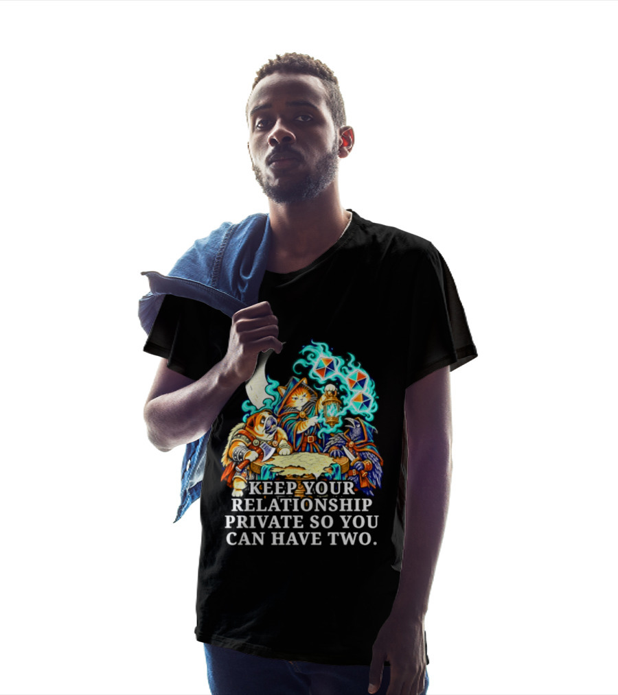 Keep Your Relationship Private So You Can Have Two Cats Playing Cards T-Shirt