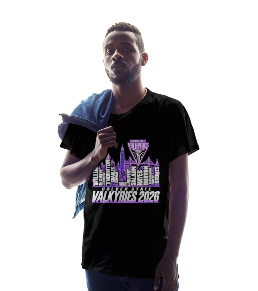 Golden State Valkyries 2026 WNBA City Name Player Skyline Light T-Shirt