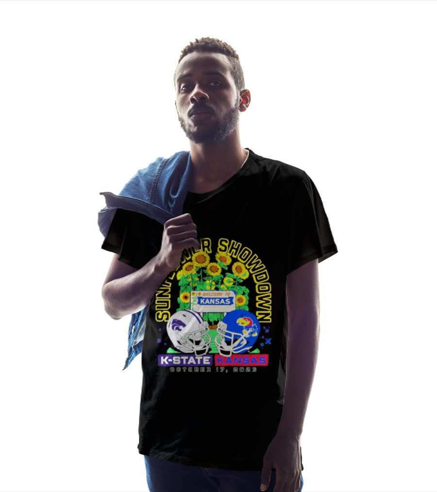 Sunflower Showdown K State Wildcats Vs Kansas Jayhawks October 17 2026 Welcome To Kansas Rivalry T-Shirt