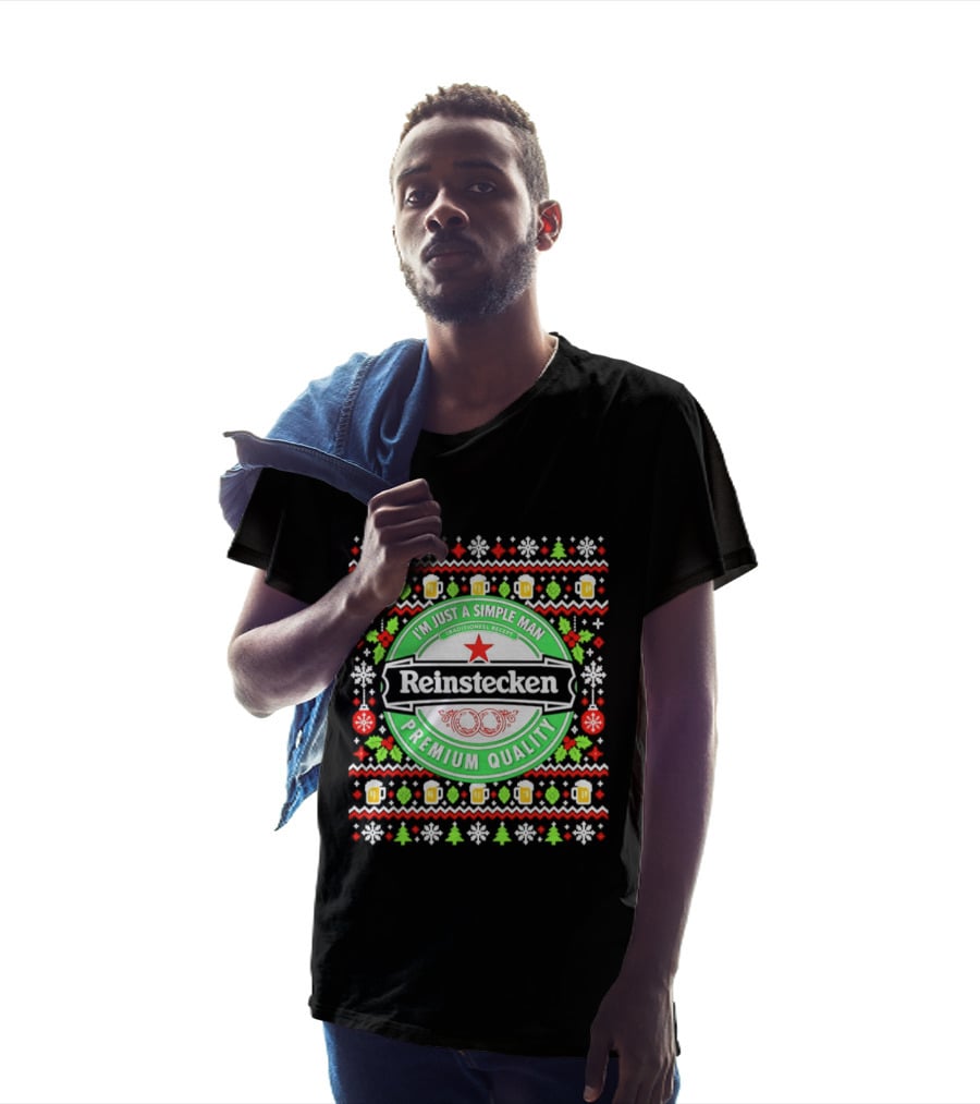 Reinstecken I'm Just A Simple Man Traditional Premium Quality Christmas Ugly T-Shirt