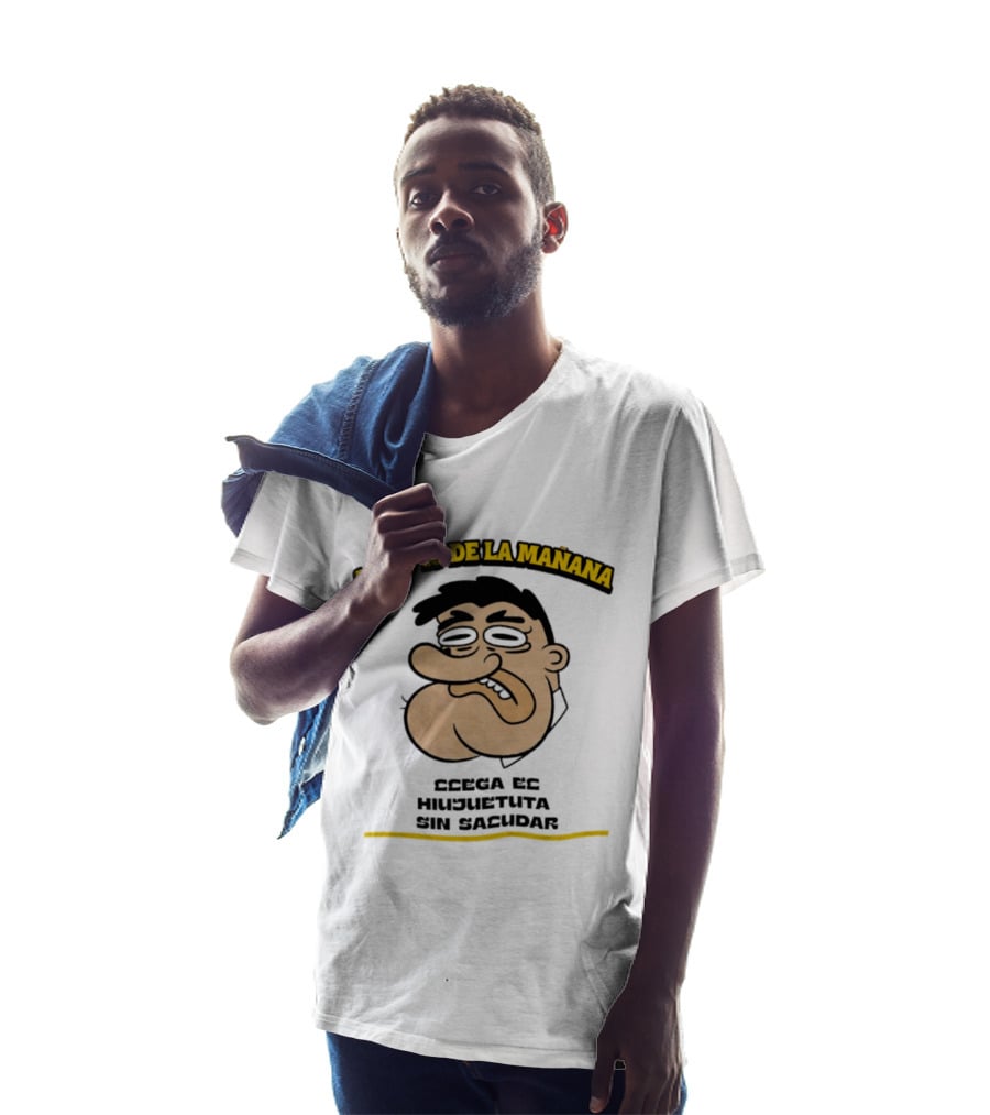 A Las 10 De La Mañana Ccega Es Hiujuetuta Sin Sacudar Swag Head Funny Cartoon Face T-Shirt