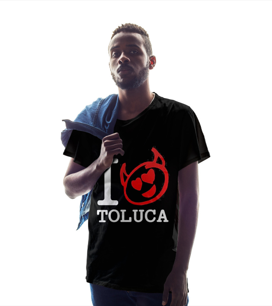 I Love Toluca FC Heart Eyes Devil Emoticon T-Shirt