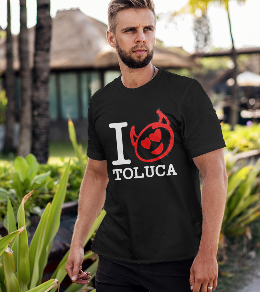 I Love Toluca FC Heart Eyes Devil Emoticon T-Shirt