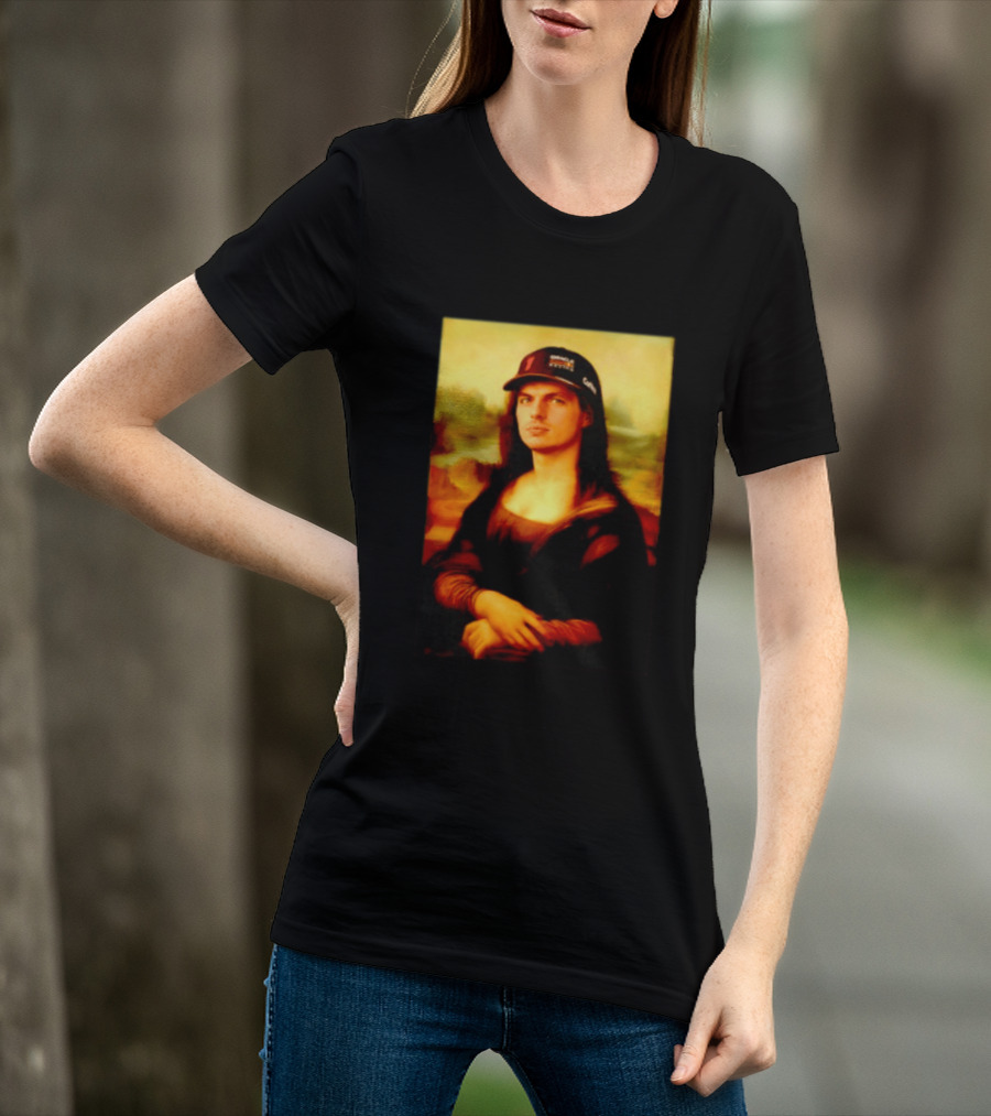 Max Verstappen Mona Lisa Meme Red Bull Racing Cap T-Shirt