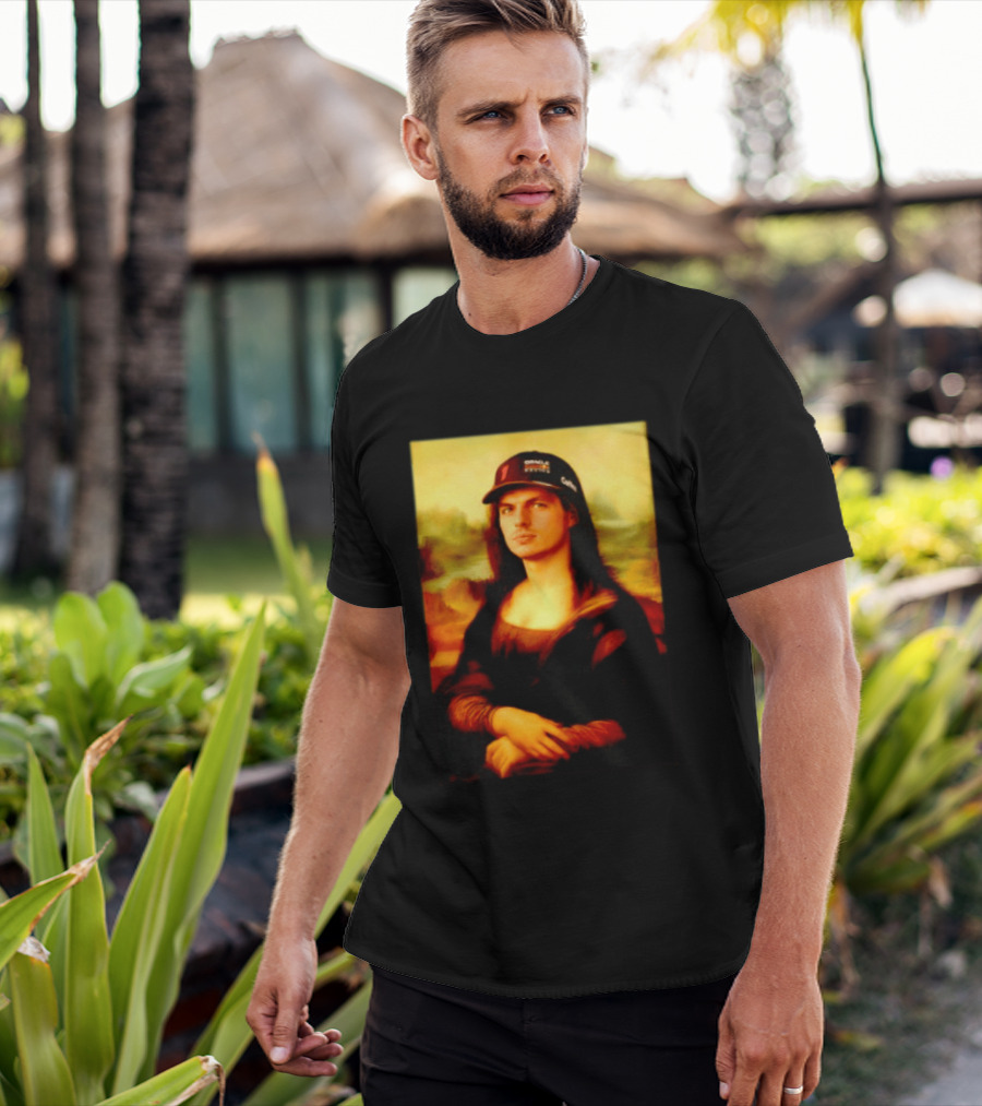 Max Verstappen Mona Lisa Meme Red Bull Racing Cap T-Shirt