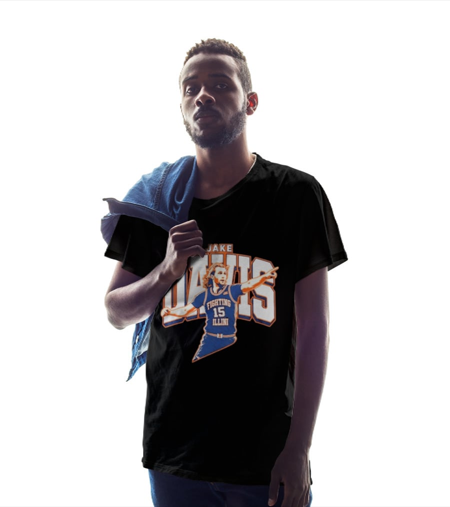 Jake Davis 15 Fighting Illini Basketball T-Shirt