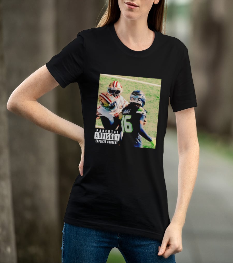 Parental Advisory Explicit Content Mike Evans Vs Trevon Diggs Football Meme T-Shirt