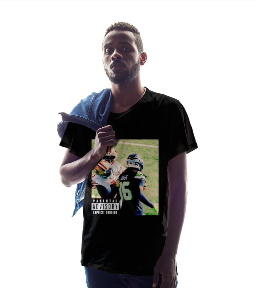 Parental Advisory Explicit Content Mike Evans Vs Trevon Diggs Football Meme T-Shirt