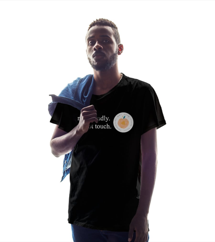 Not Friendly Do Not Touch Peach Fruit T-Shirt