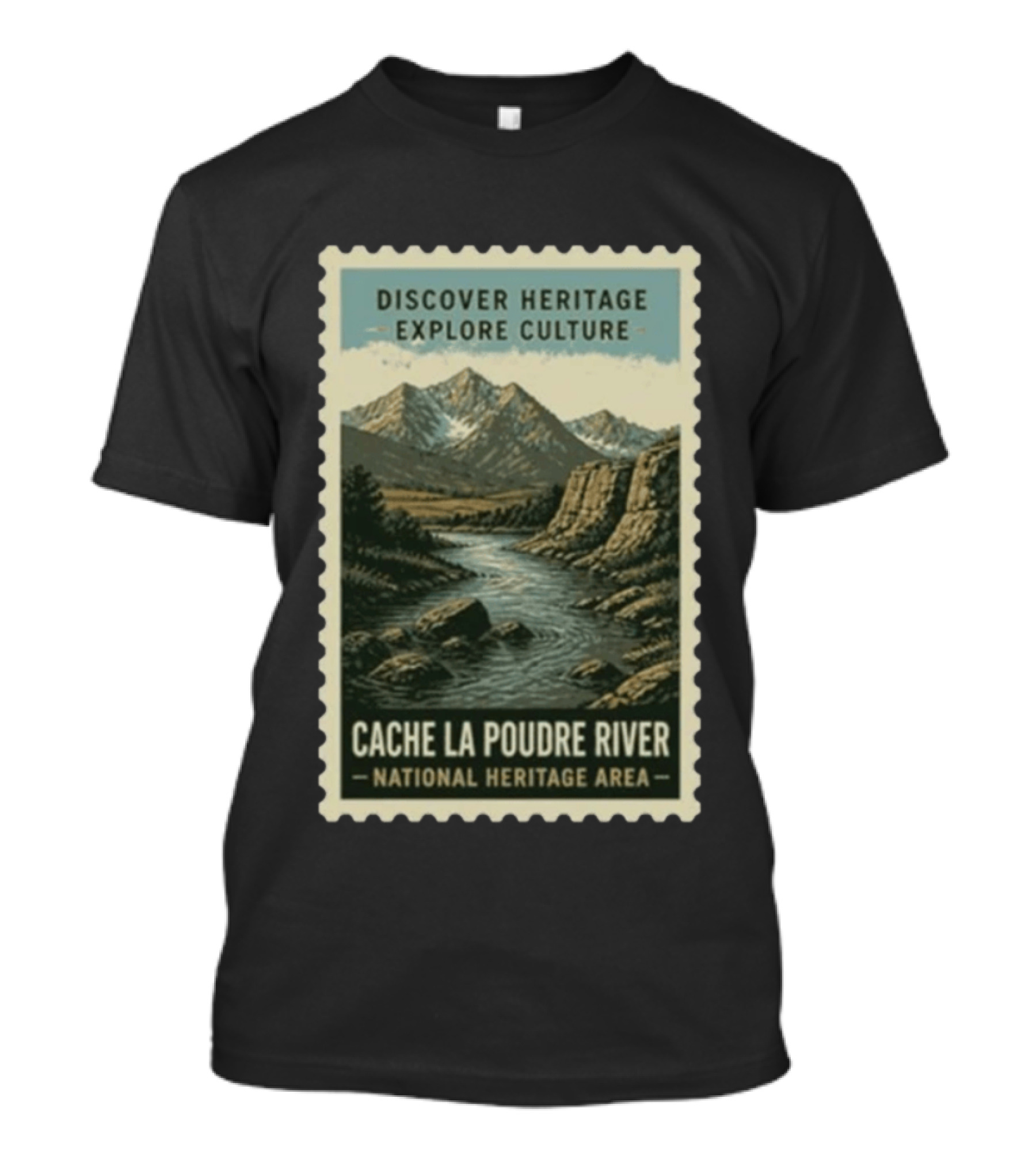 Discover Heritage Explore Culture Cache La Poudre River National Heritage Area T-Shirt