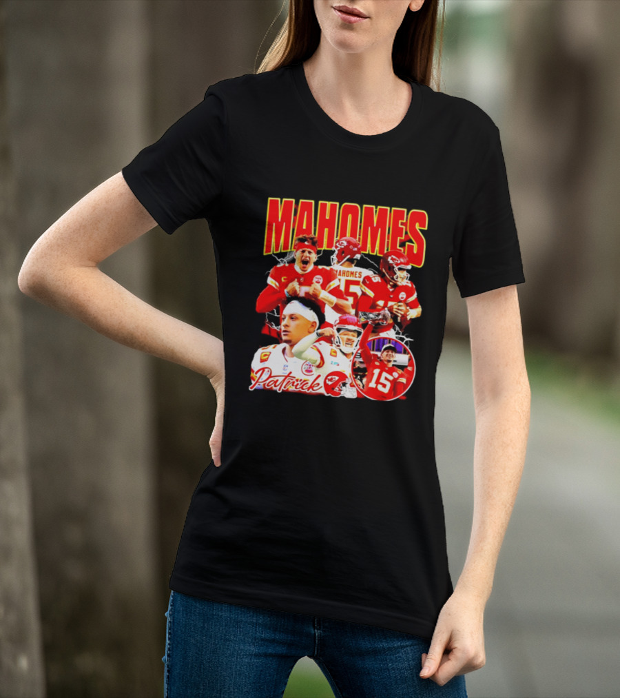 Patrick Mahomes Kansas City Chiefs 15 Red Gold Champion 2026 T-Shirt