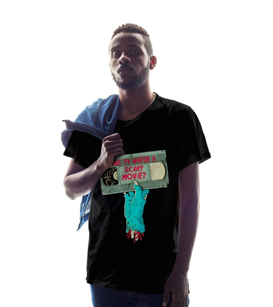 Want To A Scary Movie VHS Horror Hand T-Shirt