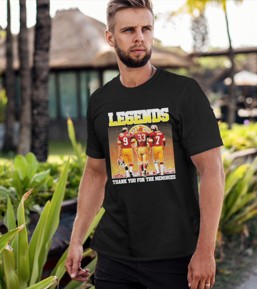 Washington Commanders Legends Thank You For The Memories Skyline Signatures T-Shirt