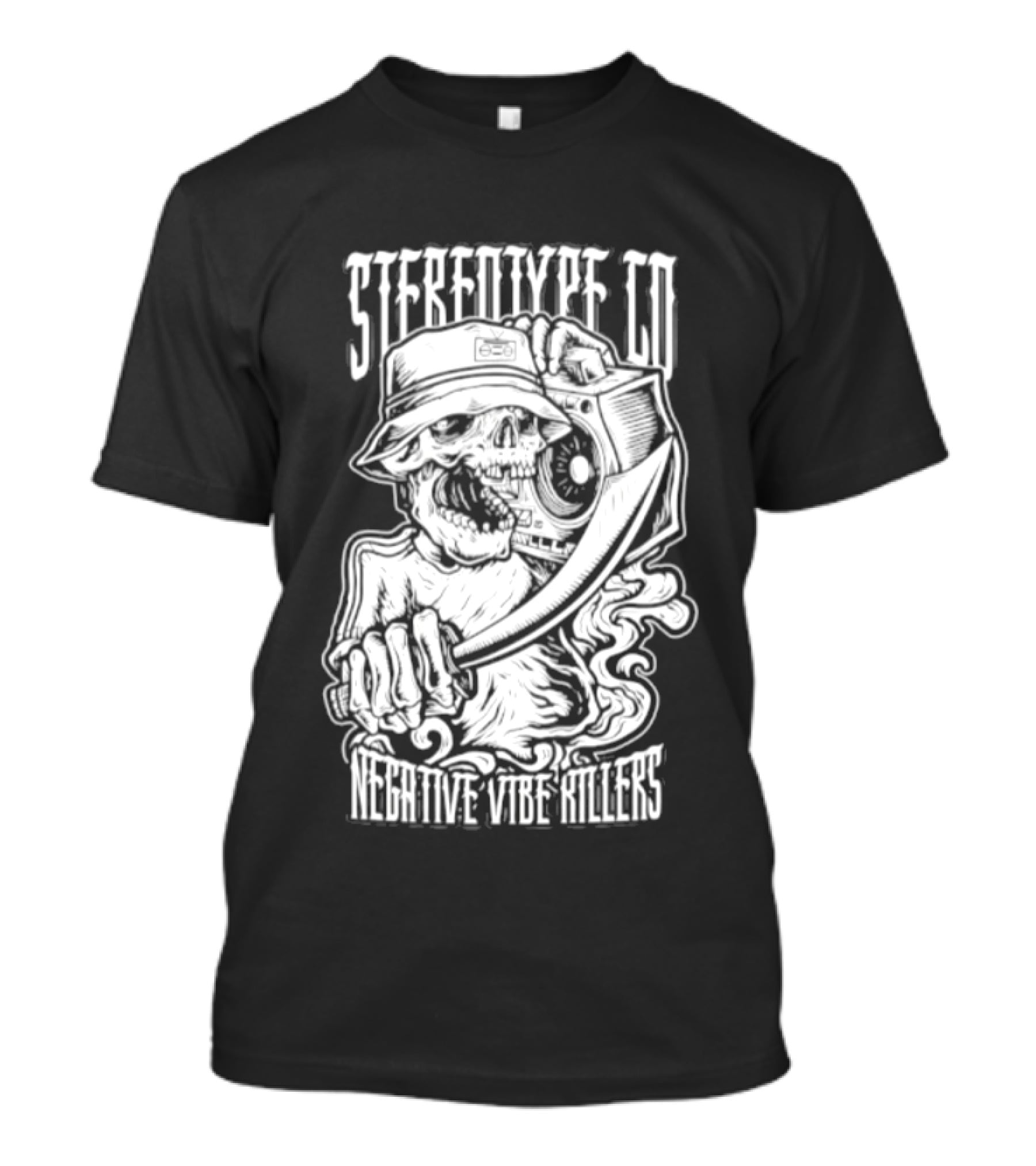 Stereotype Co Negative Vibe Killers Skull Pirate T-Shirt