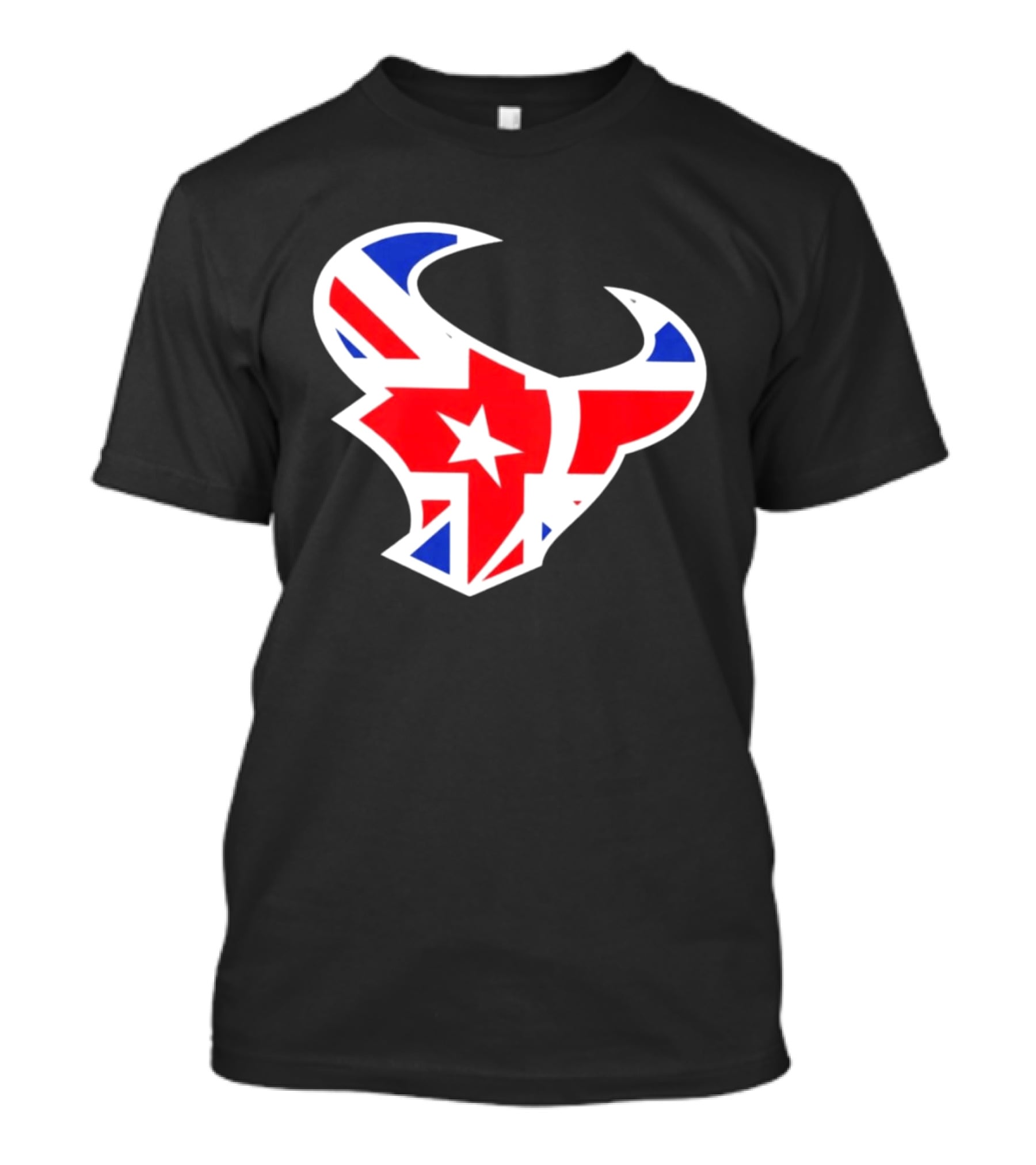 Texans British Flag Bullhead Symbol UK Team Profile T-Shirt