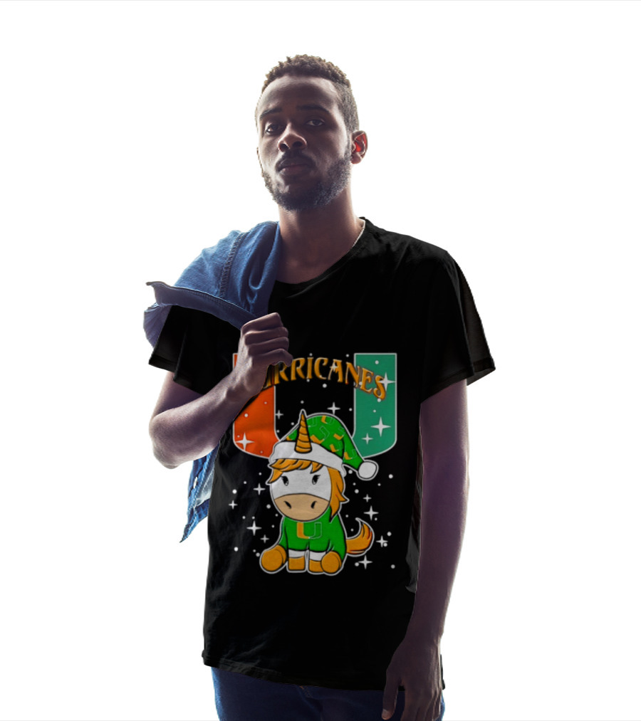 Unicorn Miami Hurricanes NCAA Christmas 2026 T-Shirt