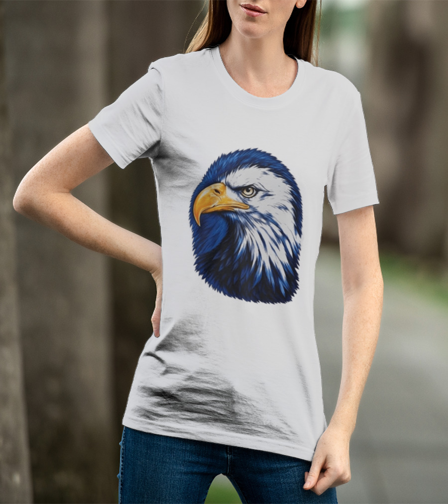 Daisy Edgar Jones Eagle Raglan Blue And White Bird T-Shirt