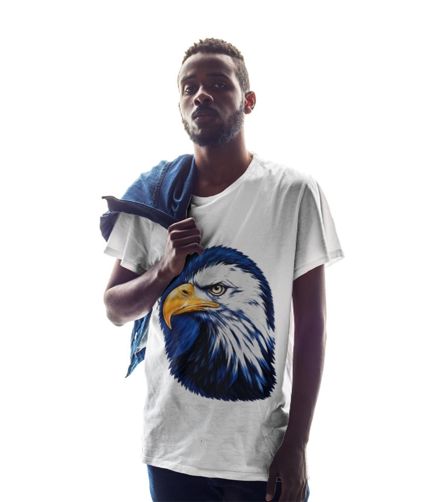 Daisy Edgar Jones Eagle Raglan Blue And White Bird T-Shirt