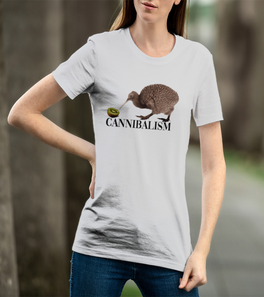 Kiwi Bird Cannibalism With Kiwi Fruit Pun Nature T-Shirt