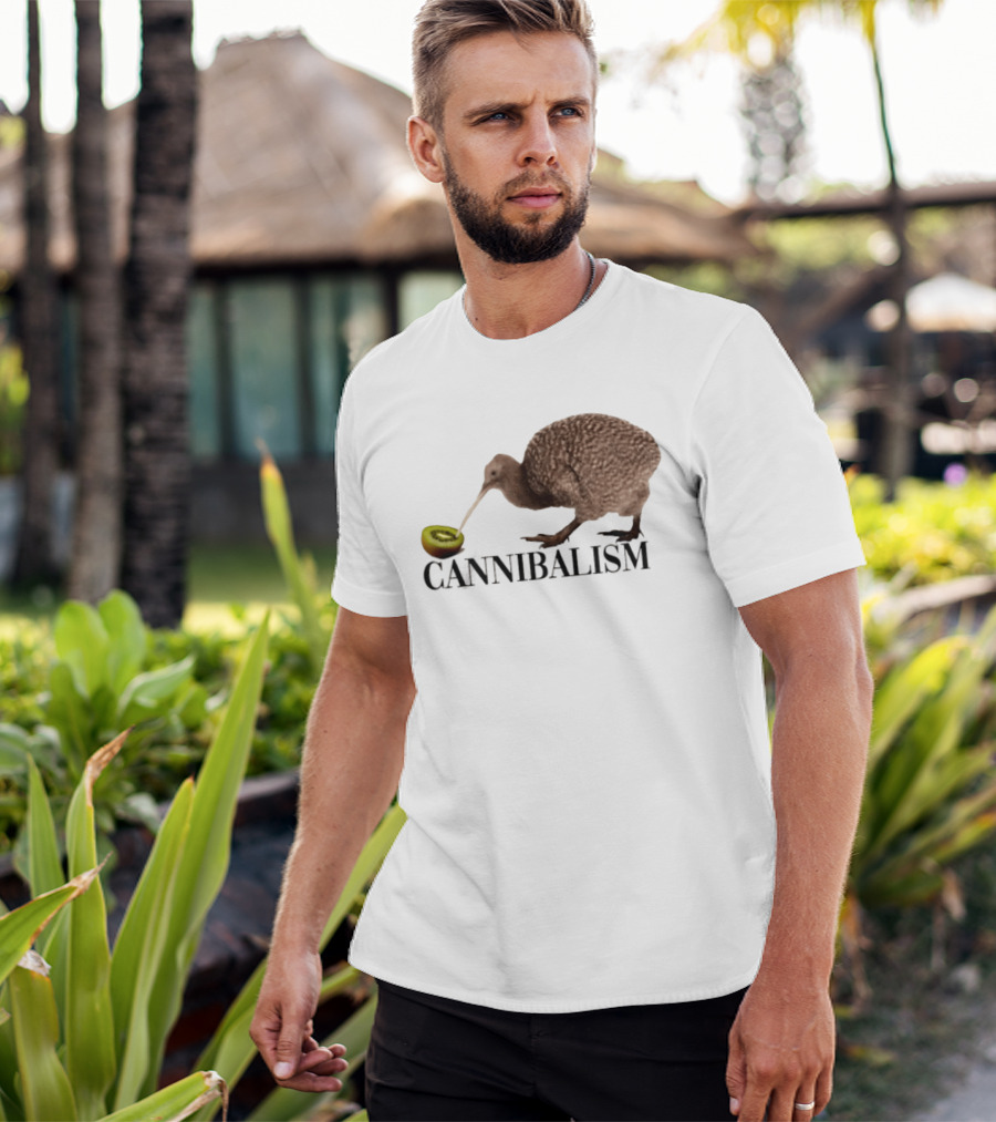 Kiwi Bird Cannibalism With Kiwi Fruit Pun Nature T-Shirt