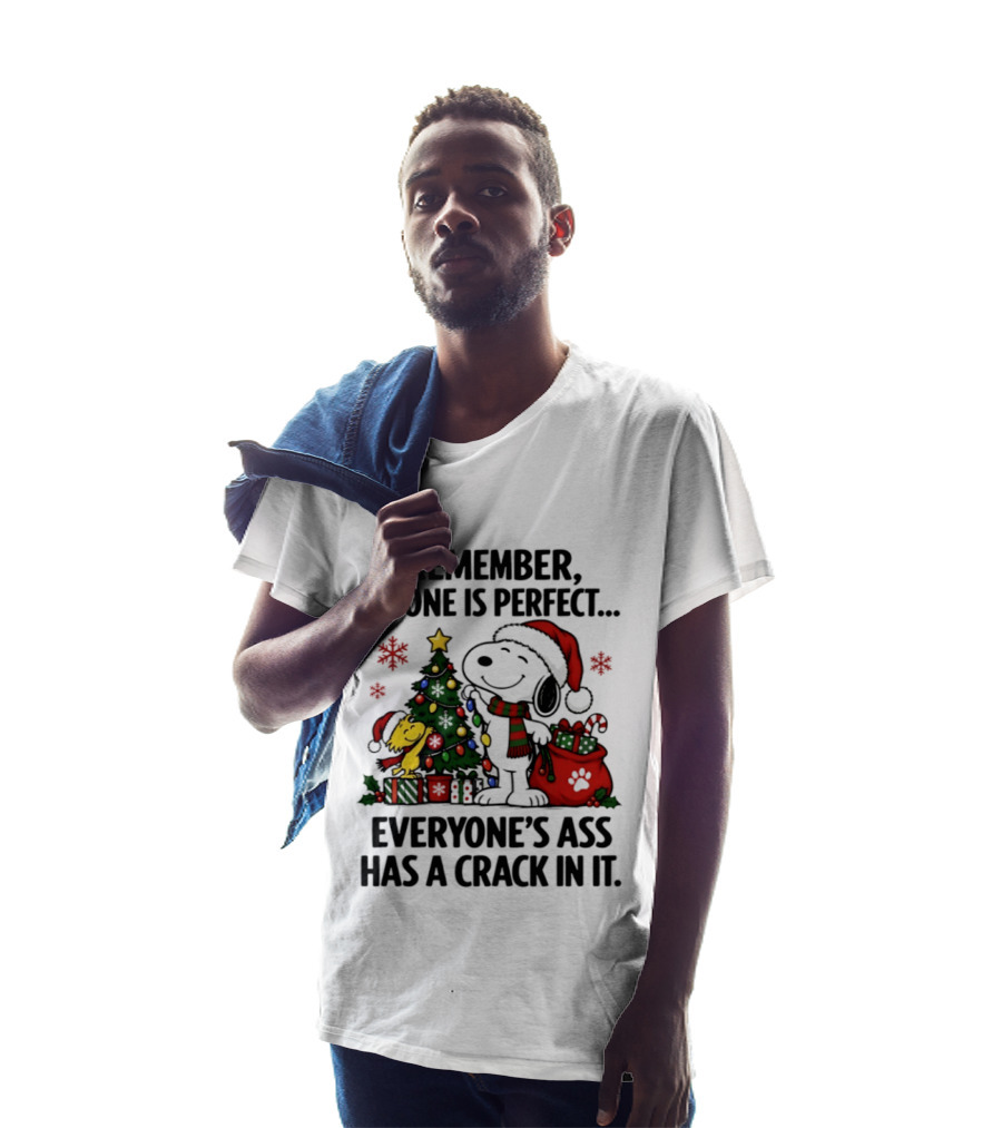 Snoopy Christmas 2026 No One Is Perfect Everyone's Ass Has A Crack In It T-Shirt