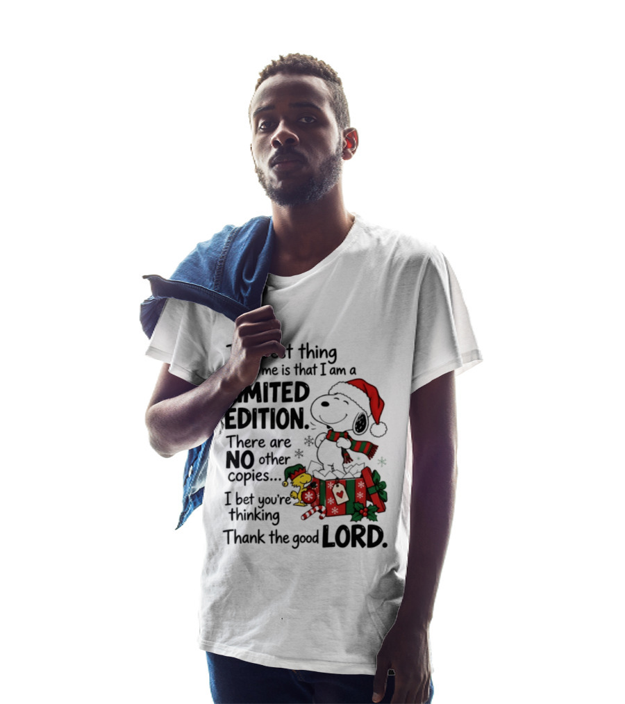 Snoopy Christmas Limited Edition Thank The Good Lord T-Shirt